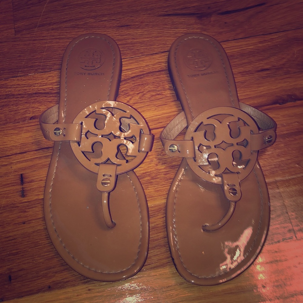 Tory Burch Miller Tan Sandals.